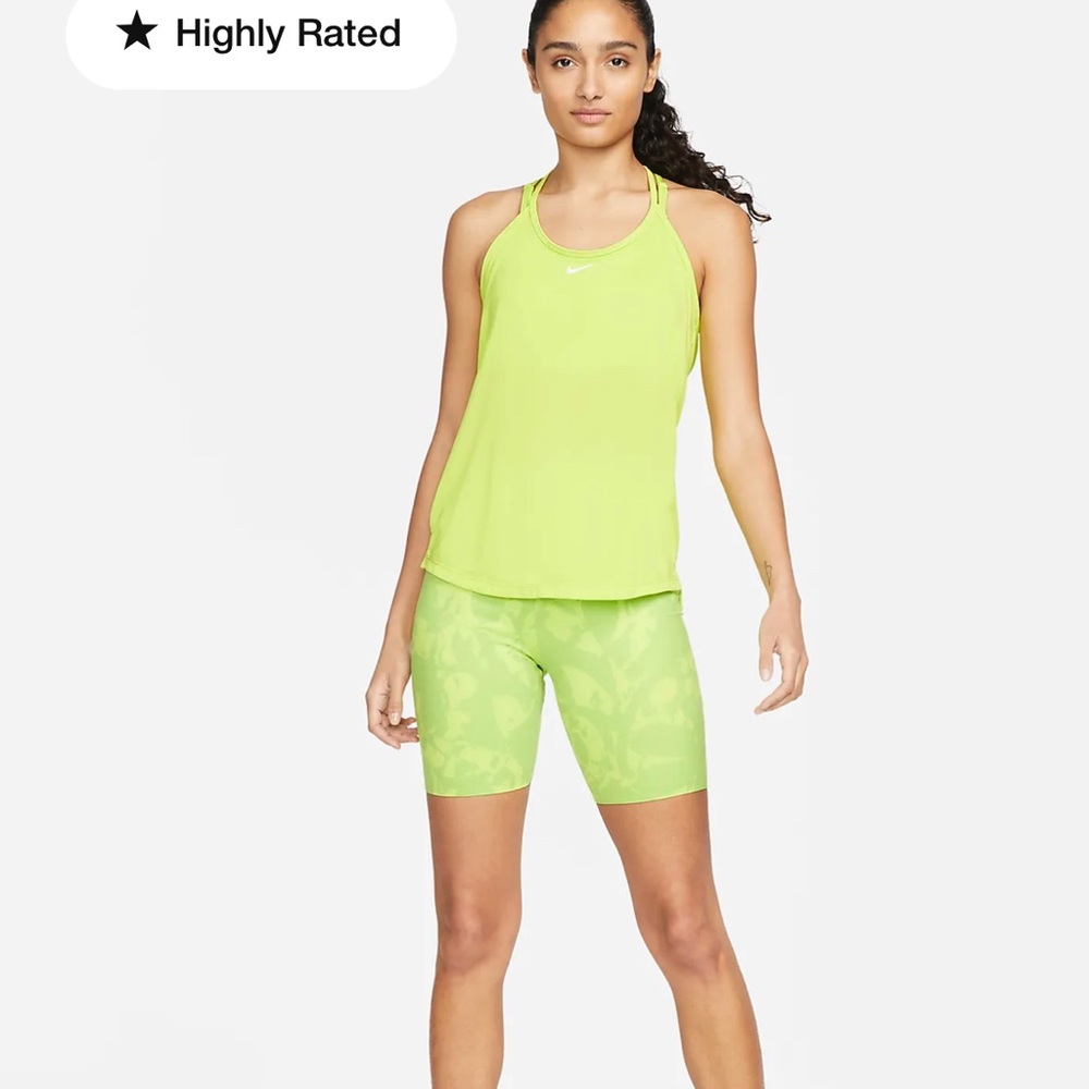 Nike NEW Dri-FIT  Standard FIT Tank Top, Small, neon lime color.